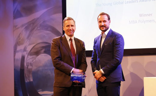 Mike Biddle and HRH Prince Haakon